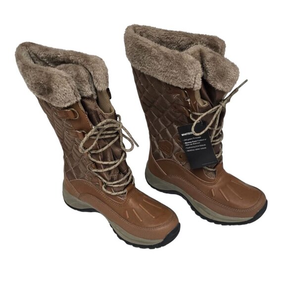 Pacific Mountain Womens Fur-Lined Thinsulate Winter Boots Quilted Pattern Size 9 - Picture 2 of 12